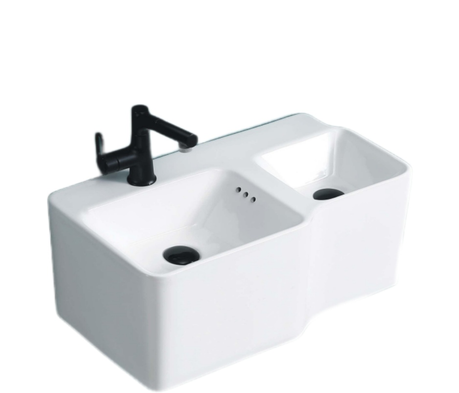Раковина двойная Cerutti SPA Double Bella CT9703 645*365 мм (белый)