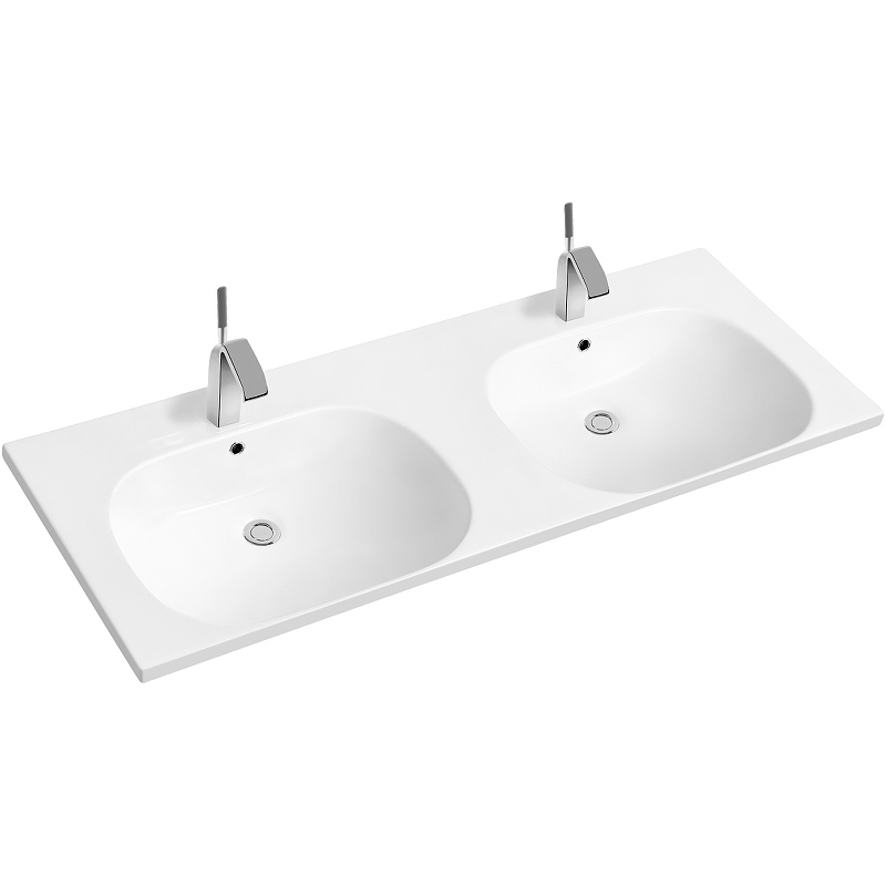 Раковина двойная CeramaLux N 3120 1200*460 мм (белый)