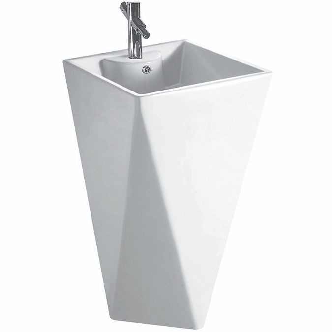 Раковина напольная SantiLine SL-4009 495*485 мм (белый)