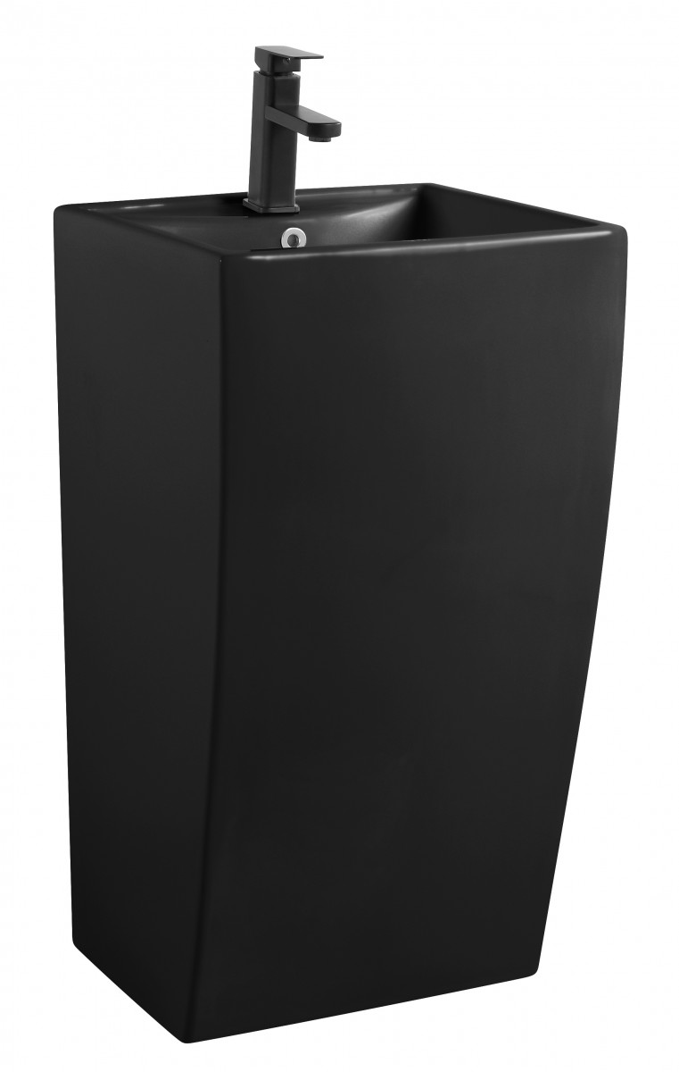 Раковина напольная Azario Comella AZ-314MB 480*200 мм (чёрный матовый)