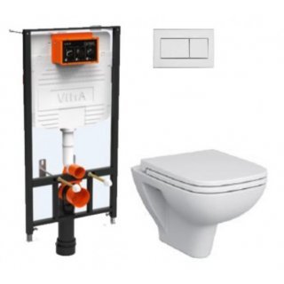 Комплект унитаза с инсталляцией Vitra S209004B003-7207 (хром)