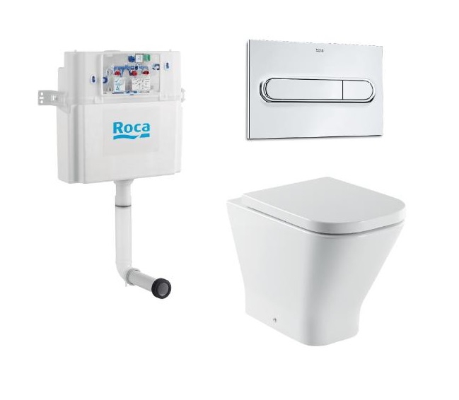 ПЭК Roca The Gap Pack 893109000 приставной унитаз + бачок + кнопка + сиденье