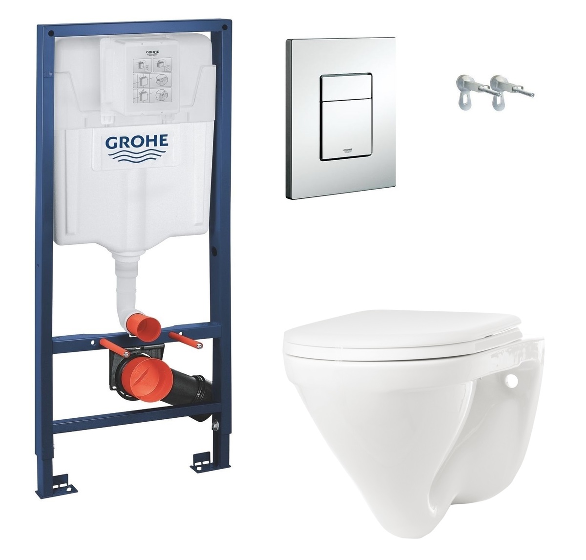 Комплект инсталляции Grohe RAPID-SL 3В1 38772001 и подвесного унитаза Sanita Aттика