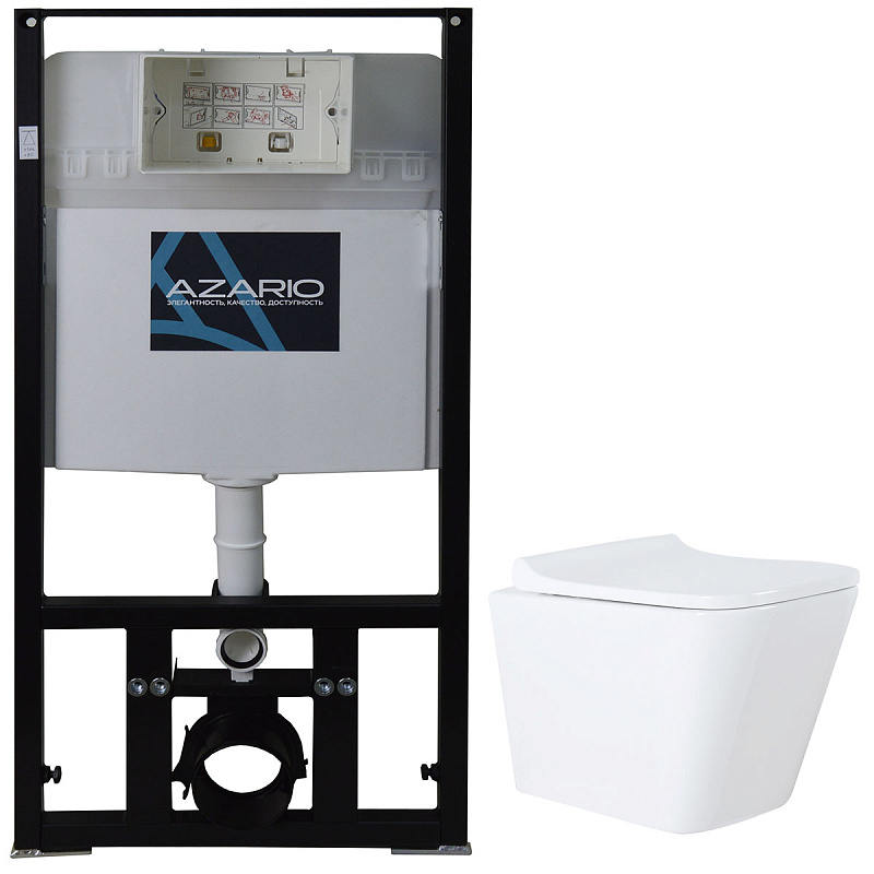 Комплект унитаза с инсталляцией Azario Teramo AZ-8010-1000+AZ-0052