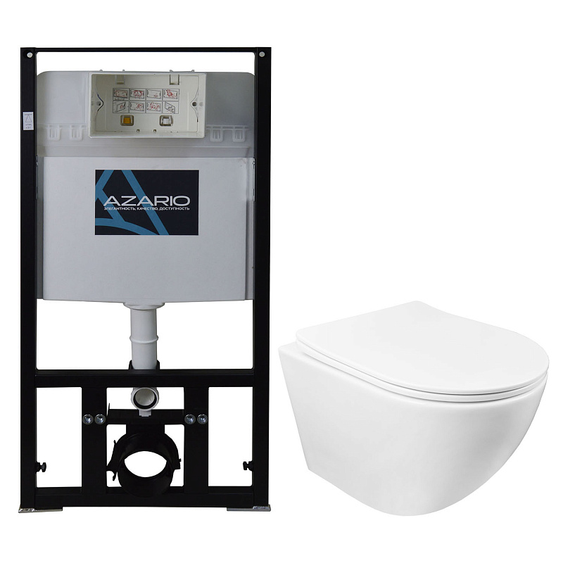 Комплект унитаза с инсталляцией Azario Grado AZ-8010-1000+AZ-0046 SP