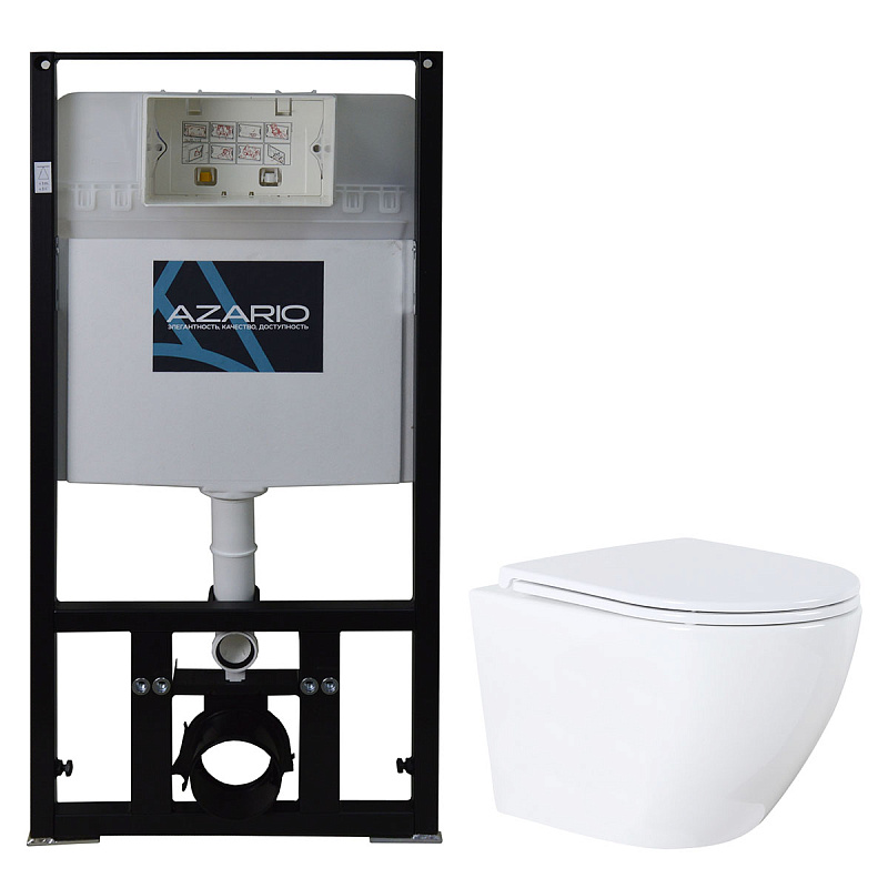 Комплект унитаза с инсталляцией Azario Grado AZ-8010-1000+AZ-0046N