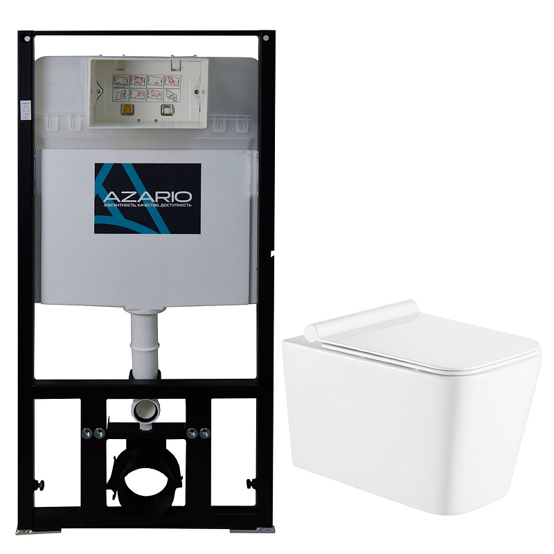Комплект унитаза с инсталляцией Azario Mona AZ-8010-1000+AZ-0057