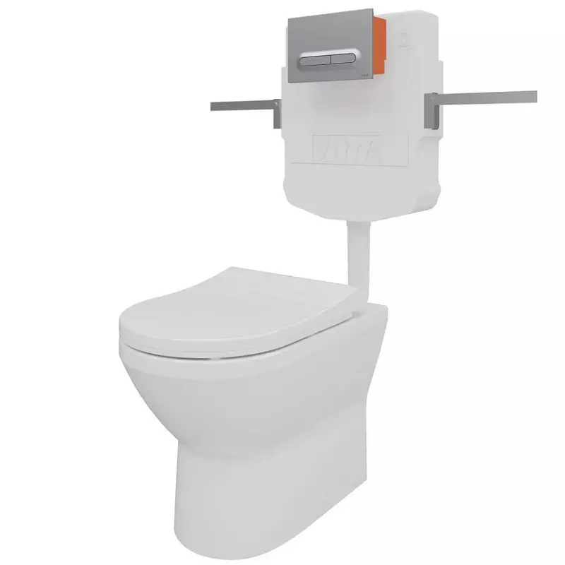 Комплект унитаза с инсталляцией Vitra Integra Square 9856B003-7207 (цвет клавиши хром)