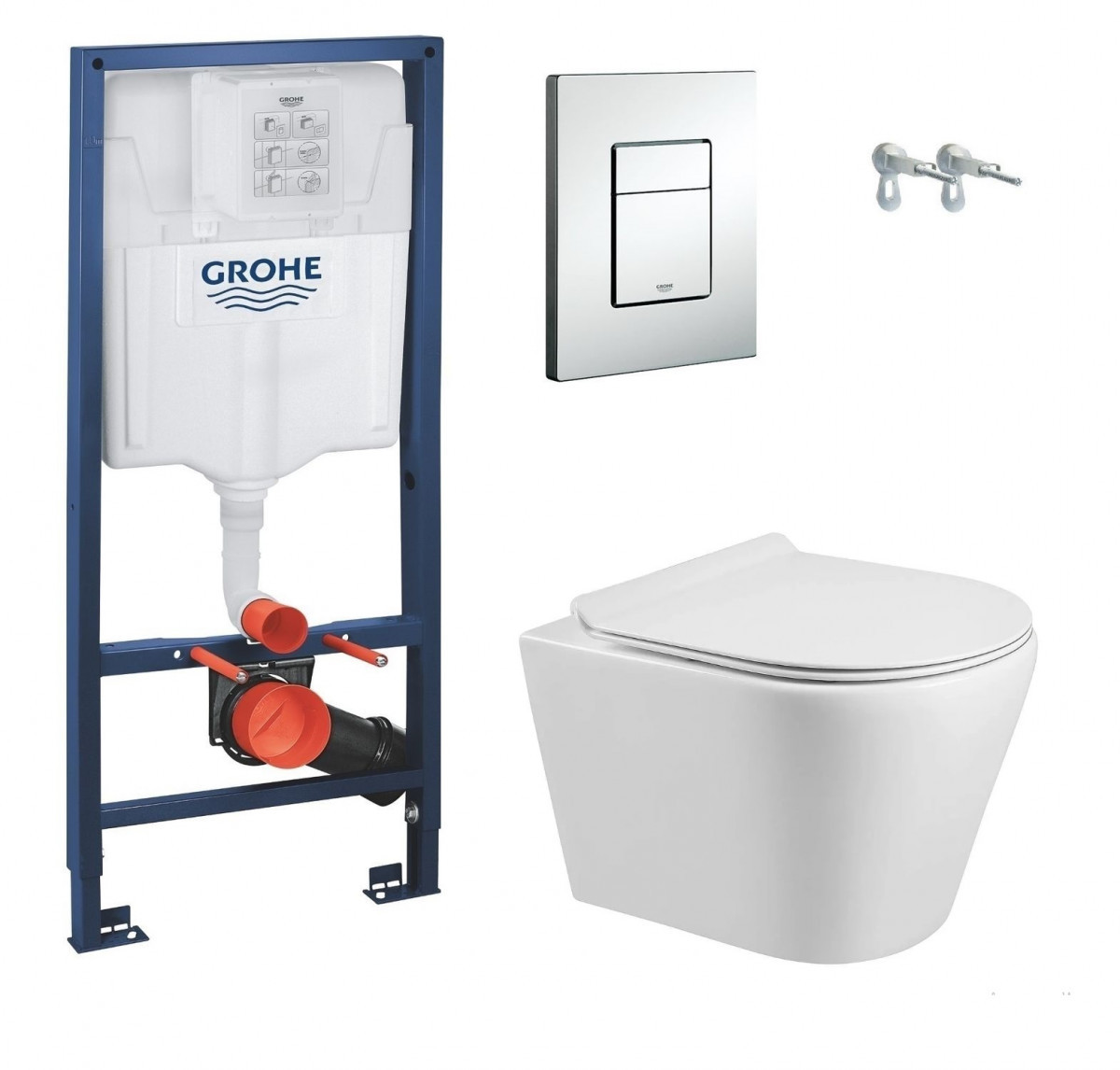 Комплект инсталляции Grohe RAPID-SL 3В1 38772001 и подвесного унитаза Milleau Ness
