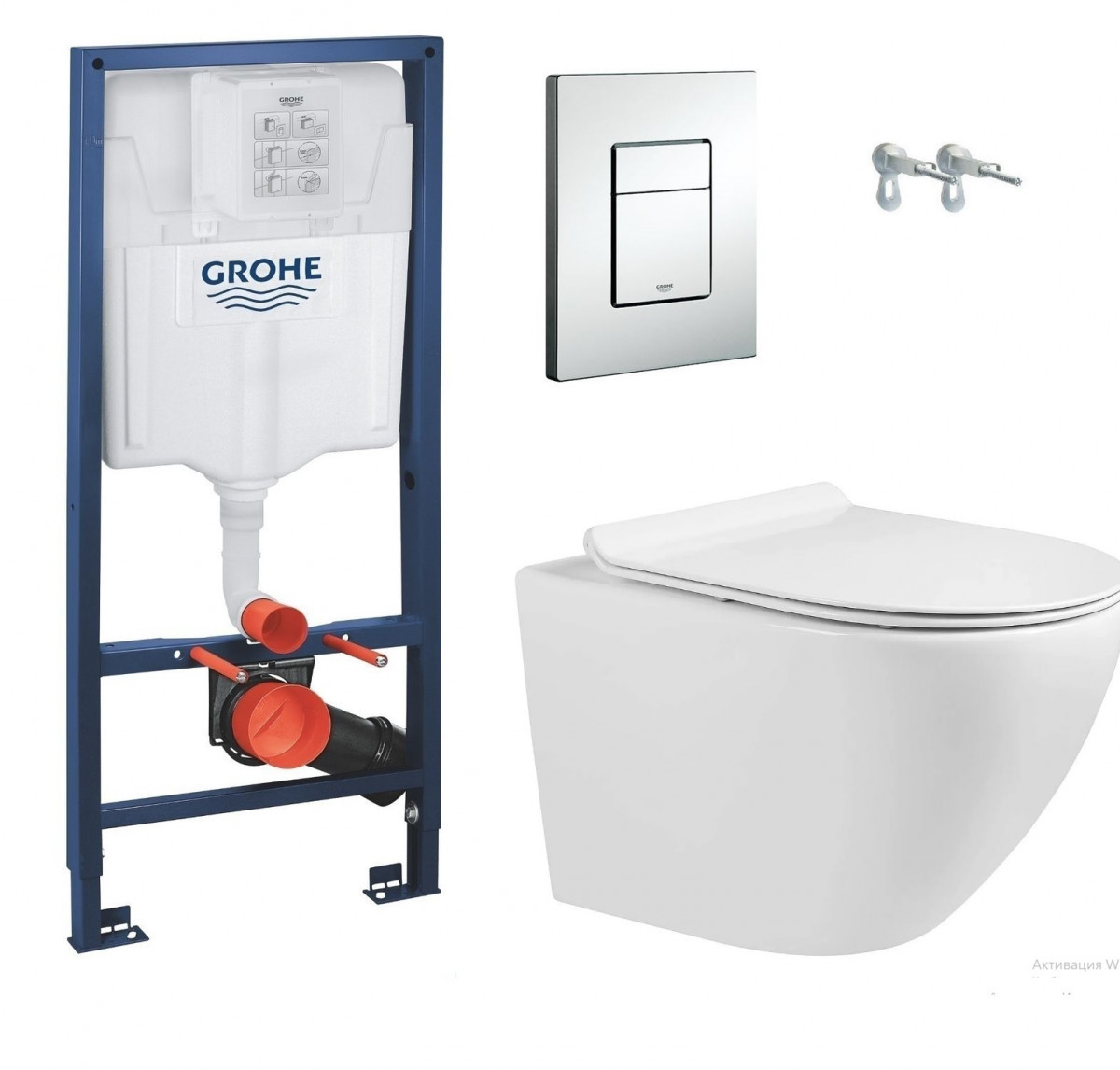 Комплект инсталляции Grohe RAPID-SL 3В1 38772001 и подвесного унитаза Milleau Alby
