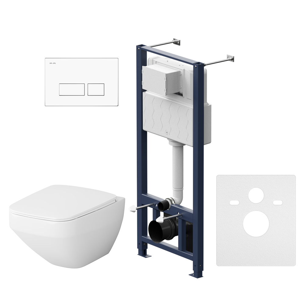 Комплект унитаза с инсталляцией AM.PM Inspire V2.0 IS47001.50A1700 (клавиша белый)