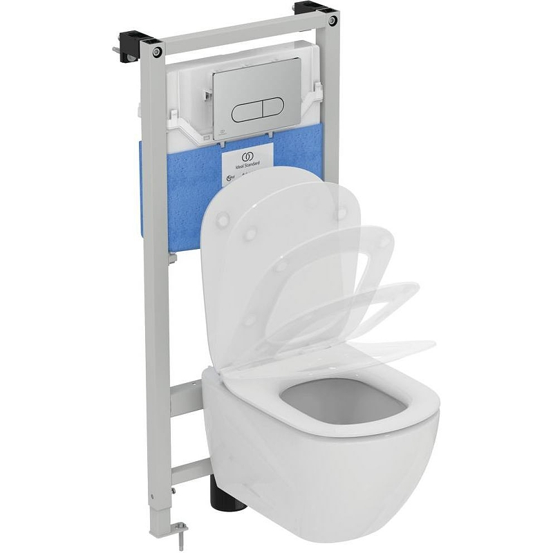 Комплект унитаза с инсталляцией Ideal Standard  Prosys Tesi R030501 (цвет клавиши хром)