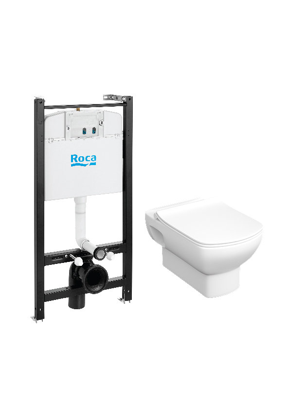 ПЭК Roca Dama Senso Pack 893104680 подвесной унитаз + инсталляция + Slim сиденье дюропласт