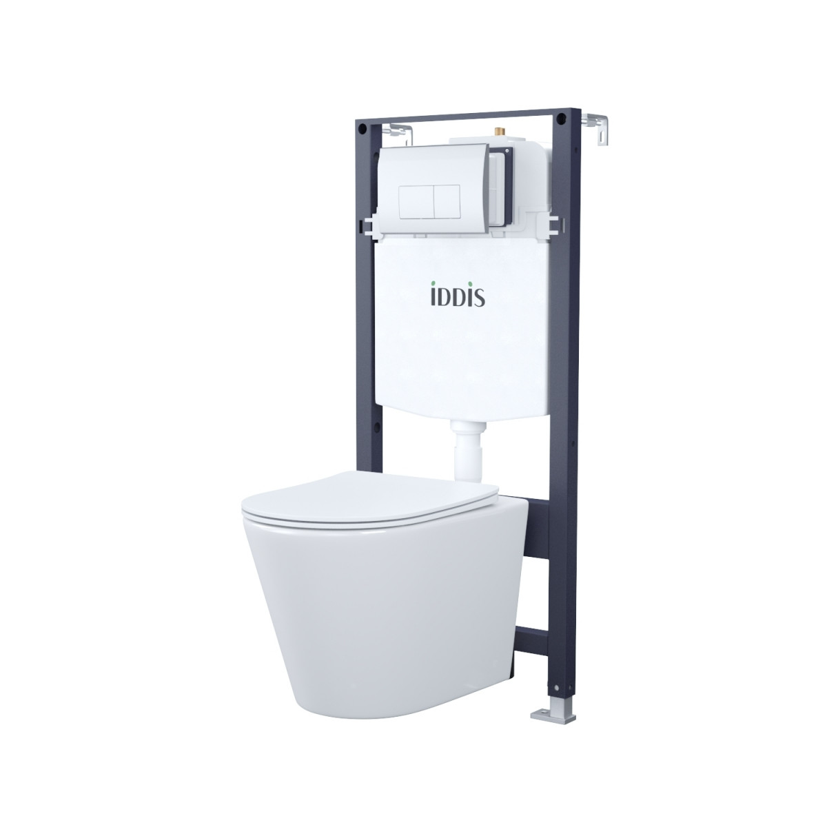 Комплект унитаза с инсталляцией IDDIS Basic BASC010i73 (цвет клавиши хром)