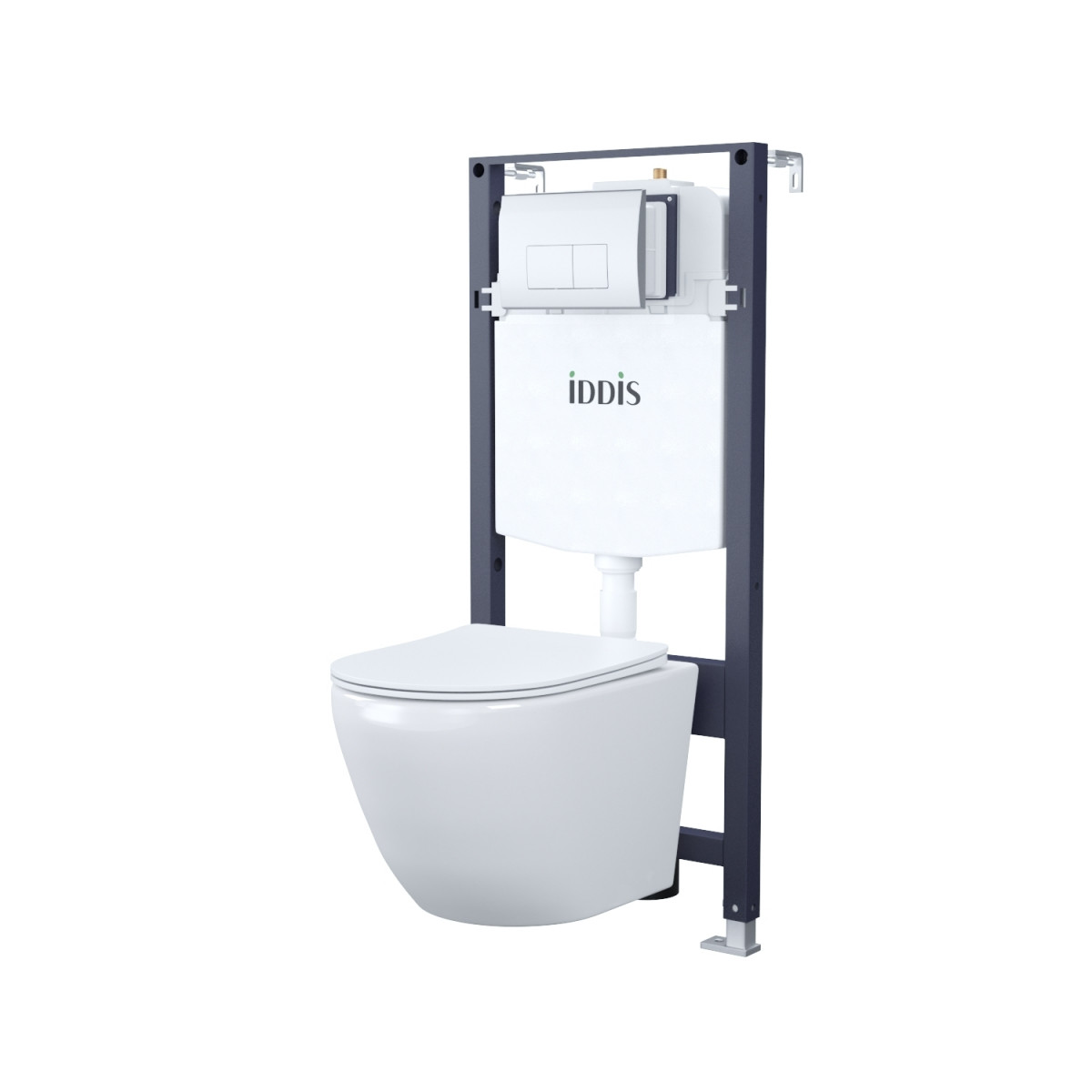 Комплект унитаза с инсталляцией IDDIS Basic BASB010i73 (цвет клавиши хром)
