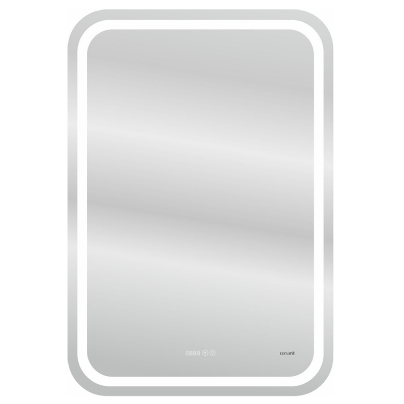 Зеркало Cersanit 050 Design Pro KN-LU-LED050*55-p-Os 55*80 см (LED, часы, подогрев)