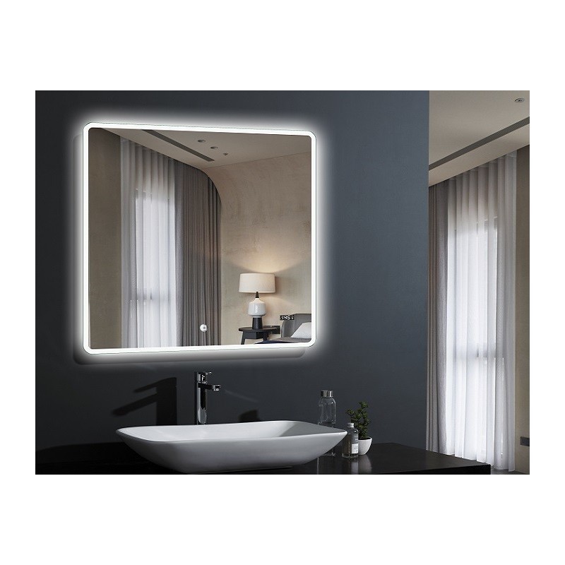 Зеркало Esbano ES-2073TDS 800*800 мм (LED, подогрев,часы)