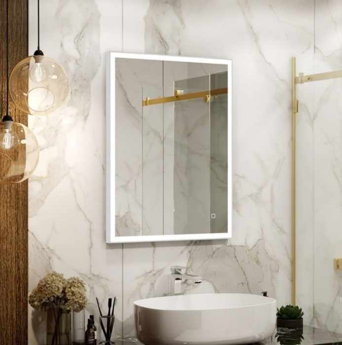 Зеркало Континент Solid White Led ЗЛП621 600*800 мм (белый) LED
