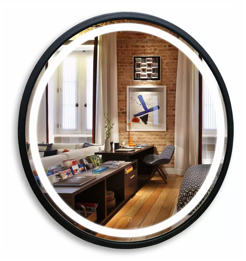 Зеркало Azario Манхэттен-лофт LED-00002428 770*770 мм (LED) чёрный