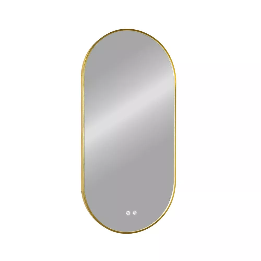 Зеркало Comforty Оникс 00-00014221CF 500*1000 мм (LED) золото