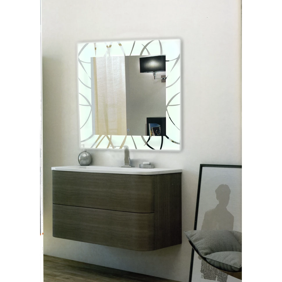 Зеркало Континент Allegro Led ЗЛП89 770*770 мм (LED)