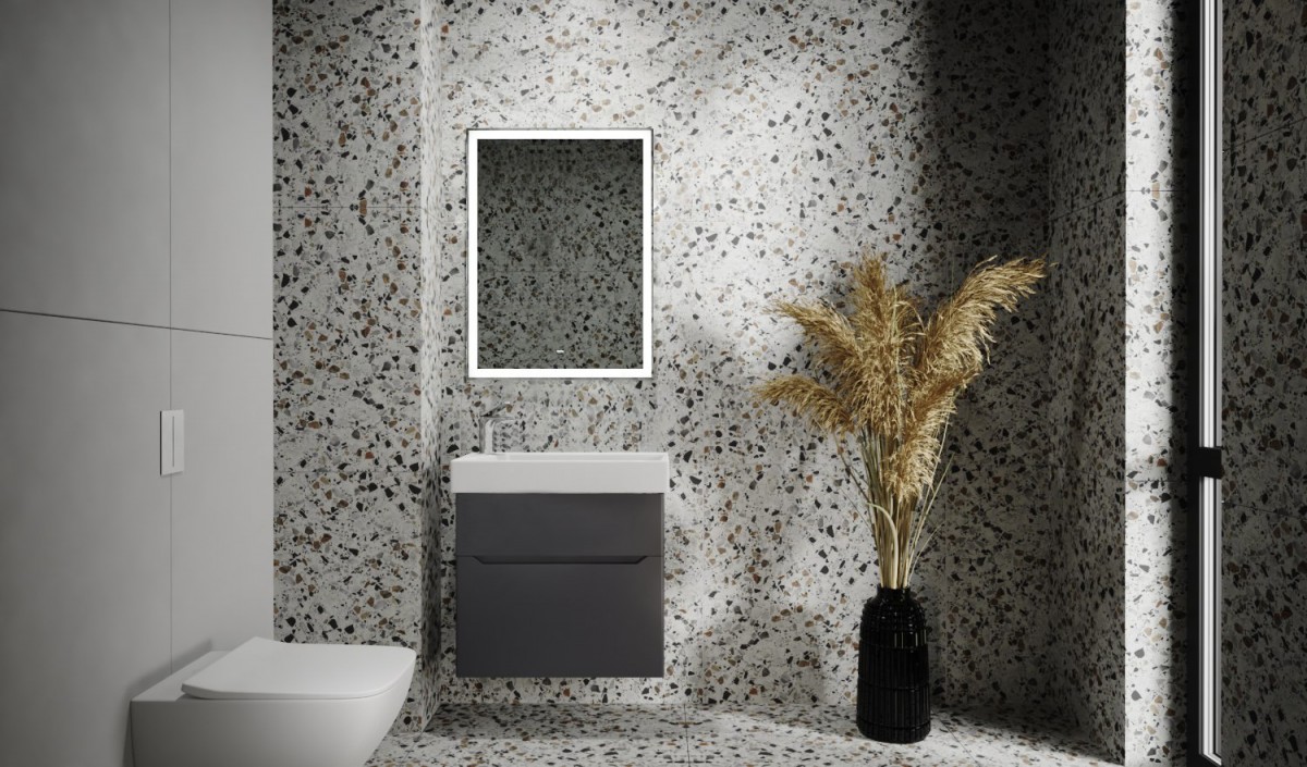 Зеркало Jorno Prima Prim.02.77/W/RL 770*770 мм (LED)