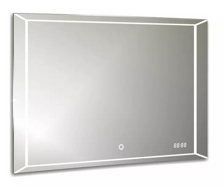 Зеркало Azario VOLL  ФР-00001399 800*600 мм (LED, часы)