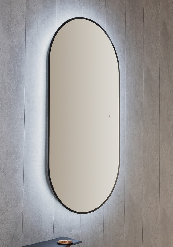 Зеркало Azario Viva - BLACK LED-00002689 550*1050 мм (LED) чёрный