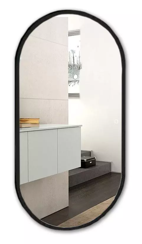 Зеркало Azario Виола-Лофт LED-00002430 500*1000 мм (LED) чёрный