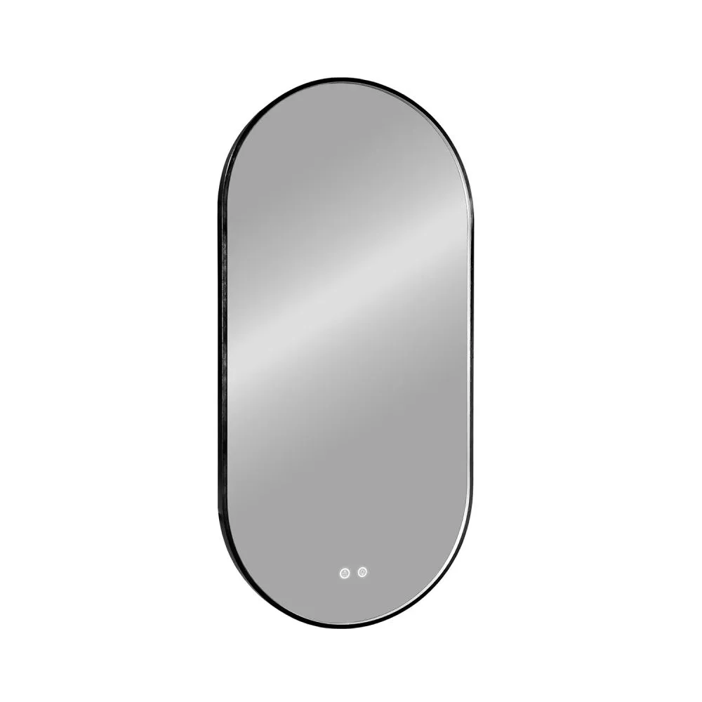 Зеркало Comforty Оникс 00-00014218CF 500*1000 мм (LED) чёрный матовый