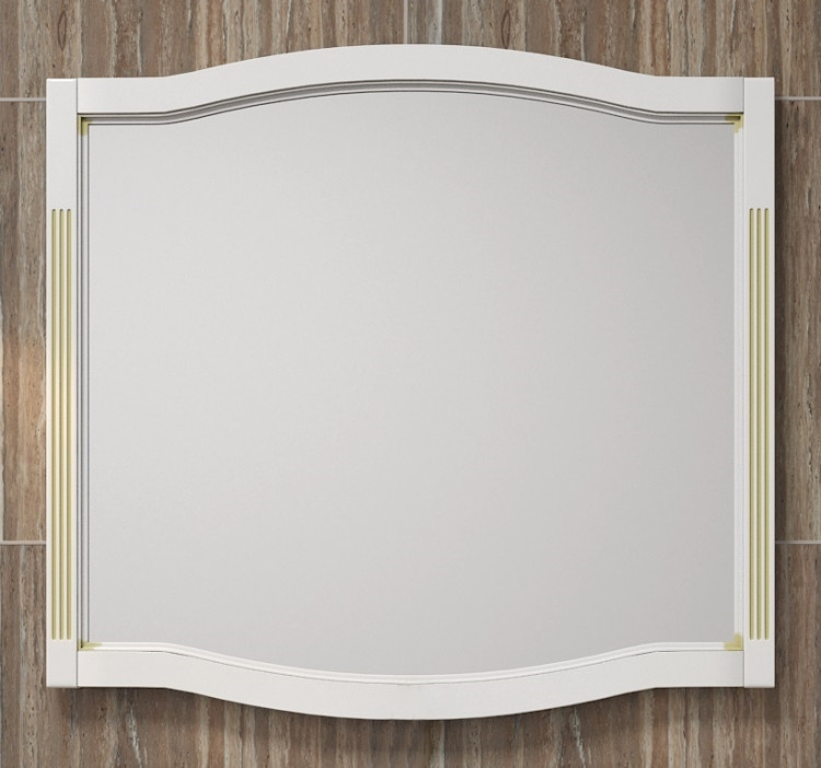 Зеркало Opadiris Лаура Z0000007091 980*900 мм (белый матовый/бежевая патина)