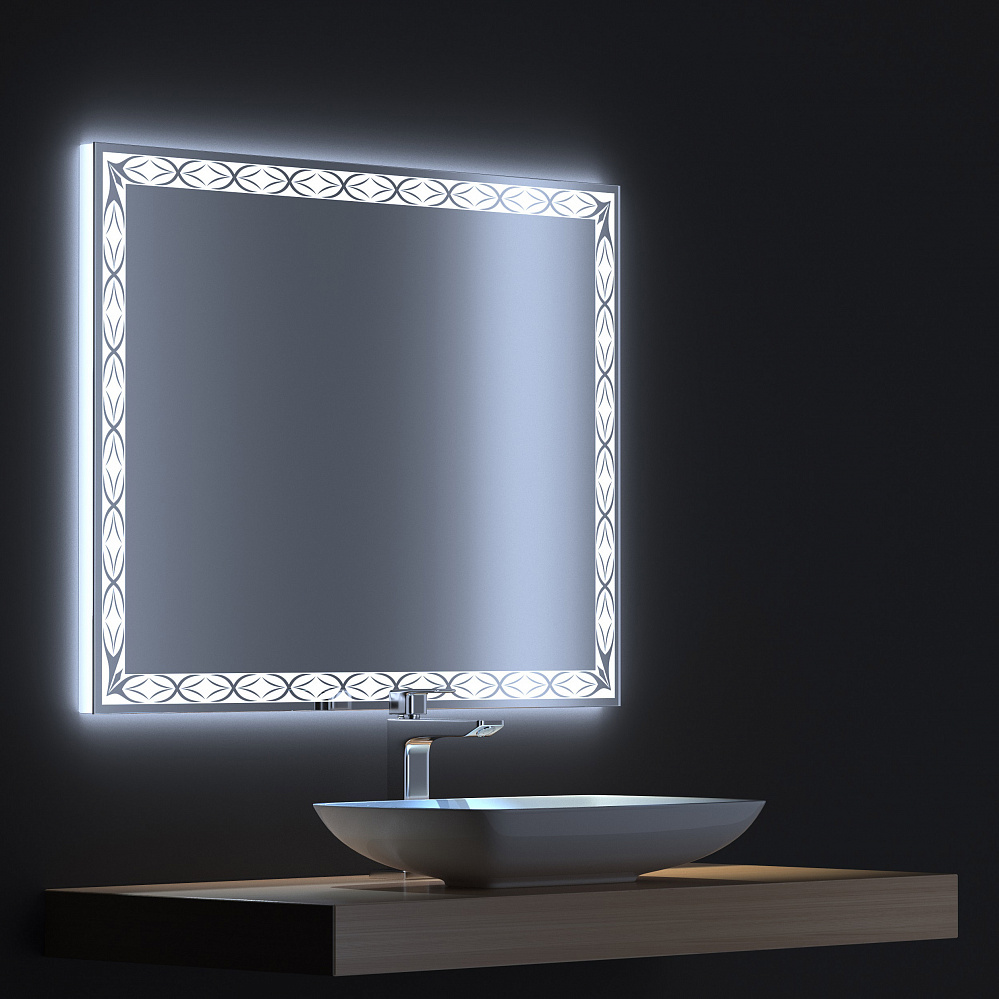 Зеркало Aquanet De Aqua Тренд 800*750 мм с LED подсветкой