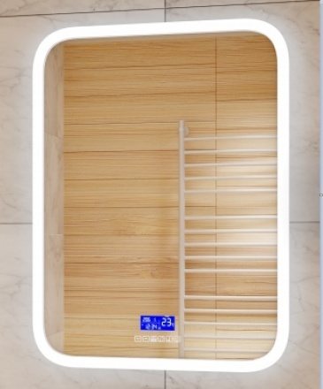 Зеркало Континент Glamour 700*900мм (LED, подогрев, часы)