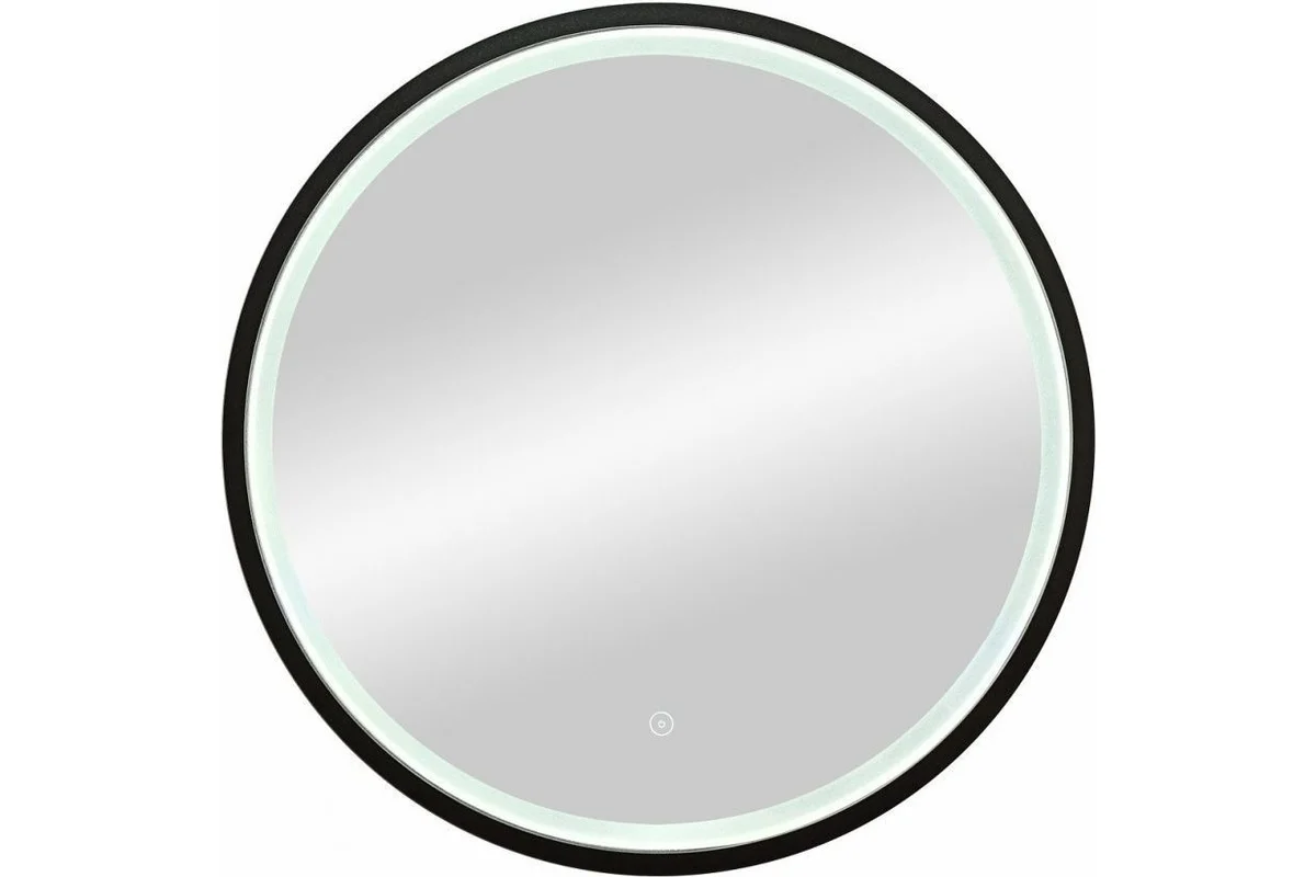 Зеркало Art&Max Livorno AM-Liv-800-DS-F-Nero 800*800 мм (LED) чёрный