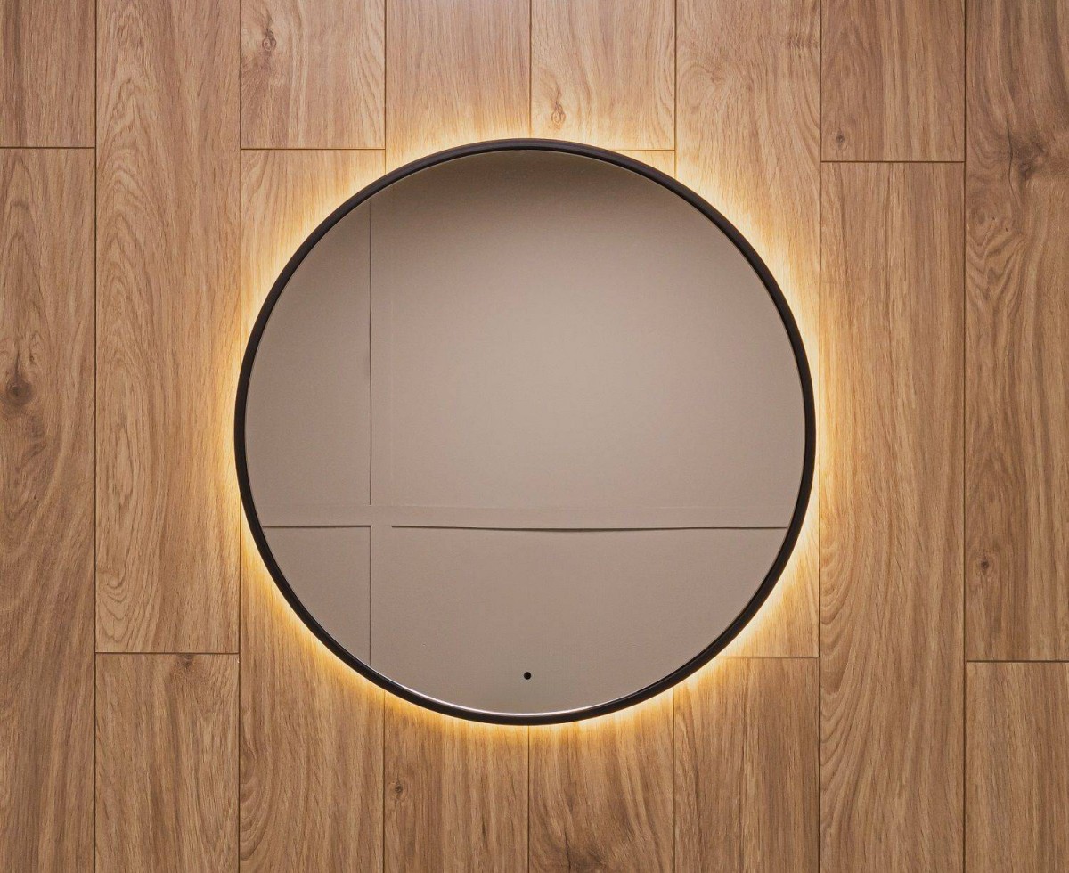 Зеркало Art&Max Asti AM-Ast-800-DS-FNC-Nero 800*800 мм (LED) черный