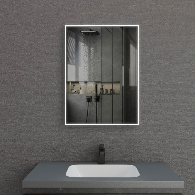 Зеркало Esbano ESMR3803HD 600*800 мм (LED, подогрев) хром