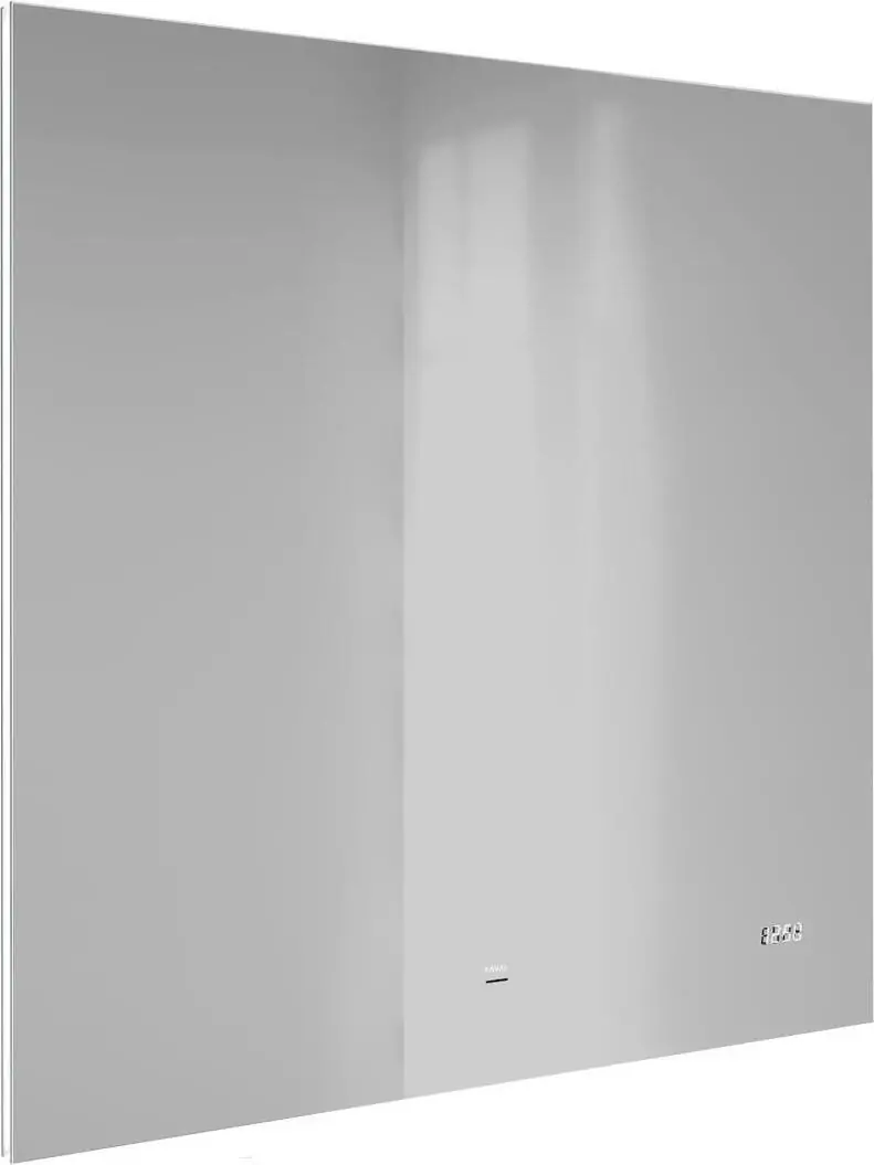 Зеркало Jorno Kvadro Kvdr.02.80/W/RL 800*800 мм (LED, часы)