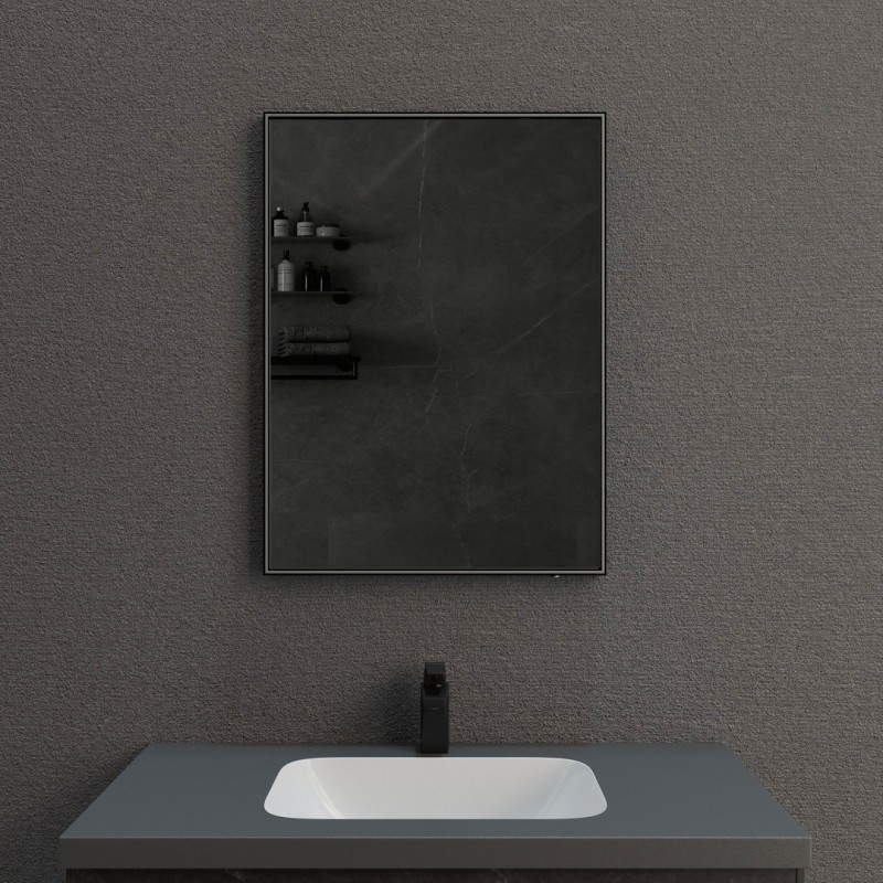 Зеркало Esbano ESMR3803HDB 600*800 мм (LED, подогрев) черный матовый