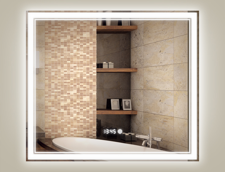 Зеркало Monterey Caiman Corsica Premium 1000*700 мм (LED, часы)