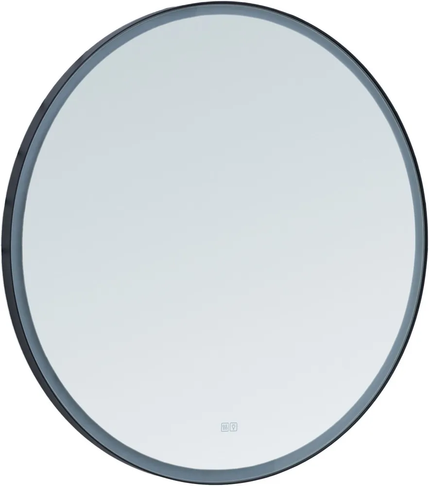 Зеркало Aquanet Тренд 316646 905*905 мм (черный) с LED подсветкой