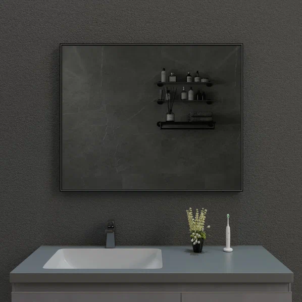 Зеркало Esbano ESMR3803RDB 800*600 мм (LED, подогрев) черный матовый