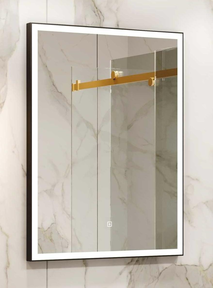 Зеркало Континент Frame Black ЗЛП1207 500*700 мм (LED)