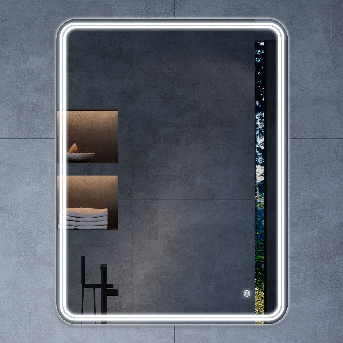 Зеркало Vincea VLM-3MA600 600*800 мм (LED)