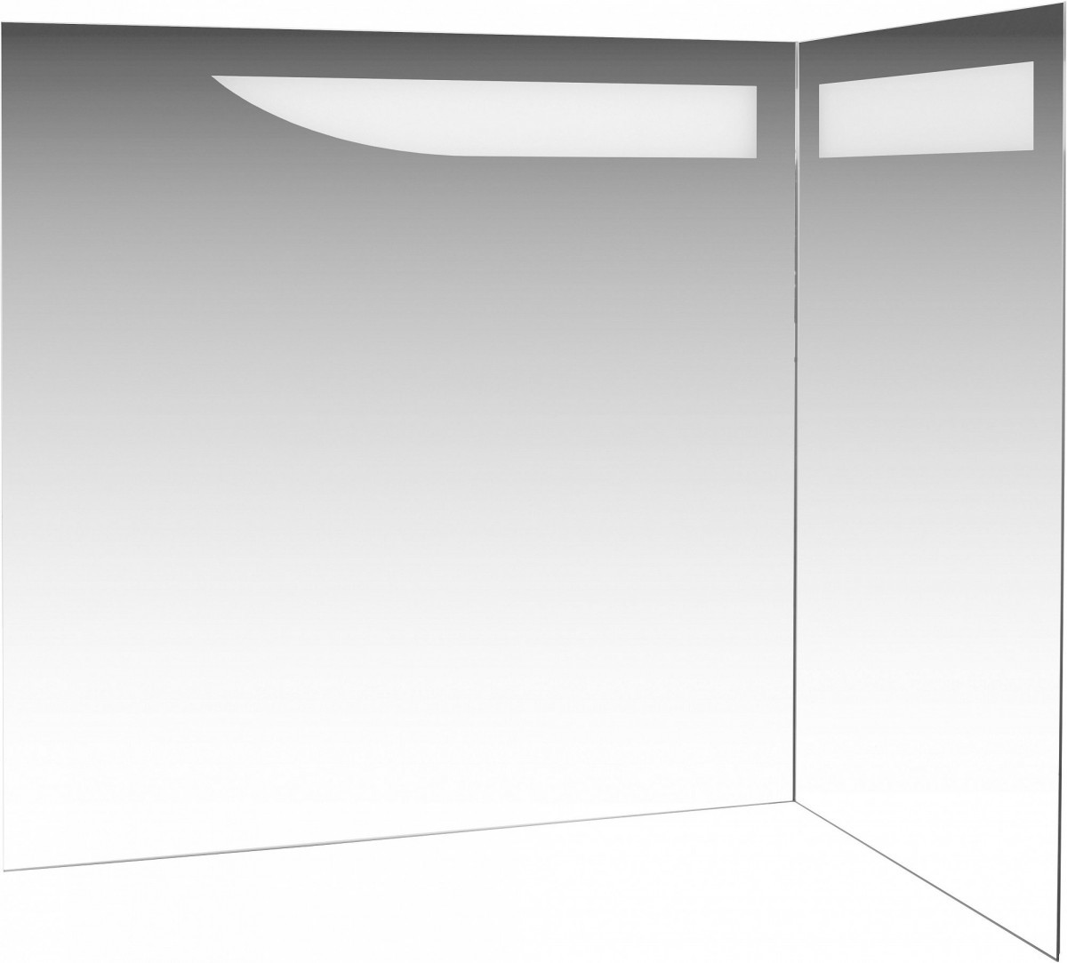 Зеркало Aquanet De Aqua Трио Люкс R 890*550 мм с подсветкой, угловое