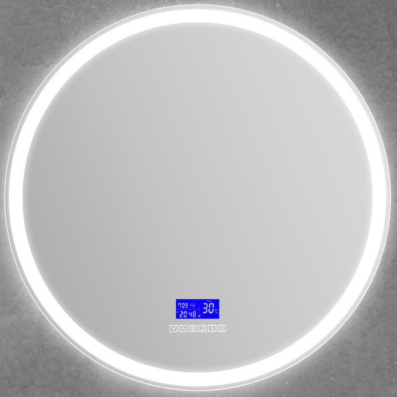 Зеркало BelBagno SPC-RNG-800-LED-TCH-RAD 800*800 мм (LED,bluetooth,fm-радио,температура)