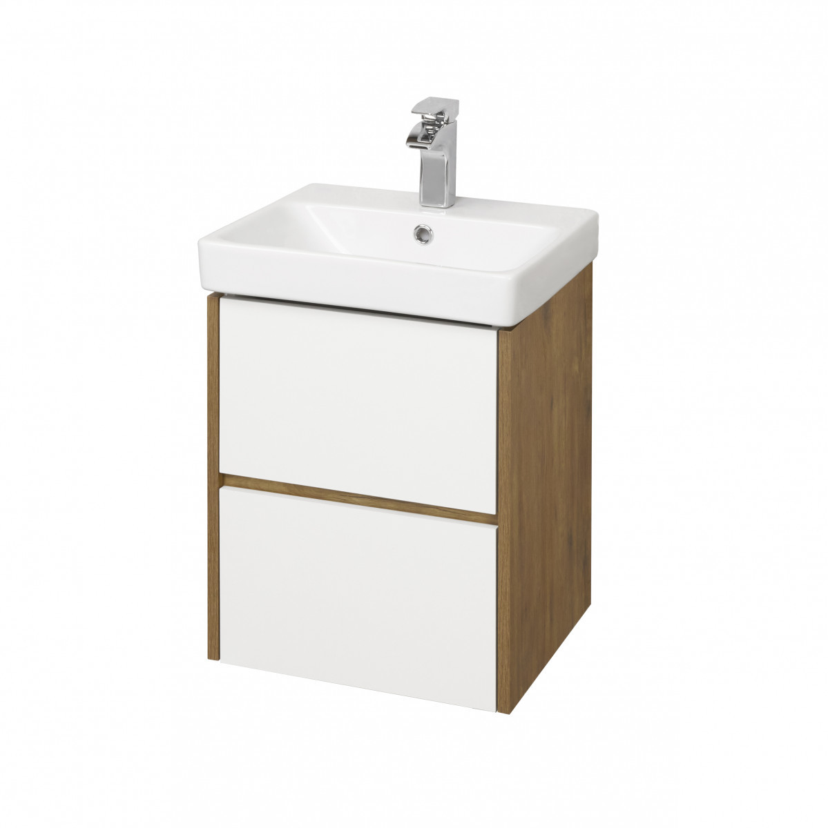 Тумба под раковину Aquaton Сканди 45 см (белый/дуб рустикальный) подвесная