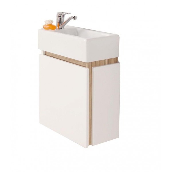 Тумба под раковину Aquaton Эклипс М L 45 см (эбони светлый) подвесная