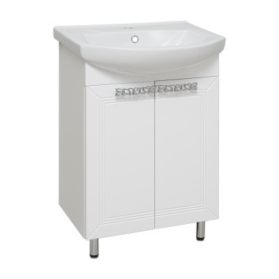 Тумба под раковину Runo Монро 00-00000457 55 см (белый) напольная