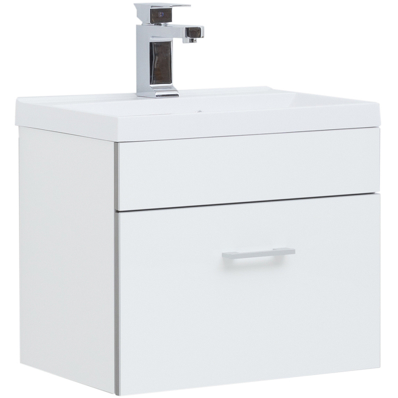 Тумба под раковину Aquanet Верона 50 см  (белый) подвесная