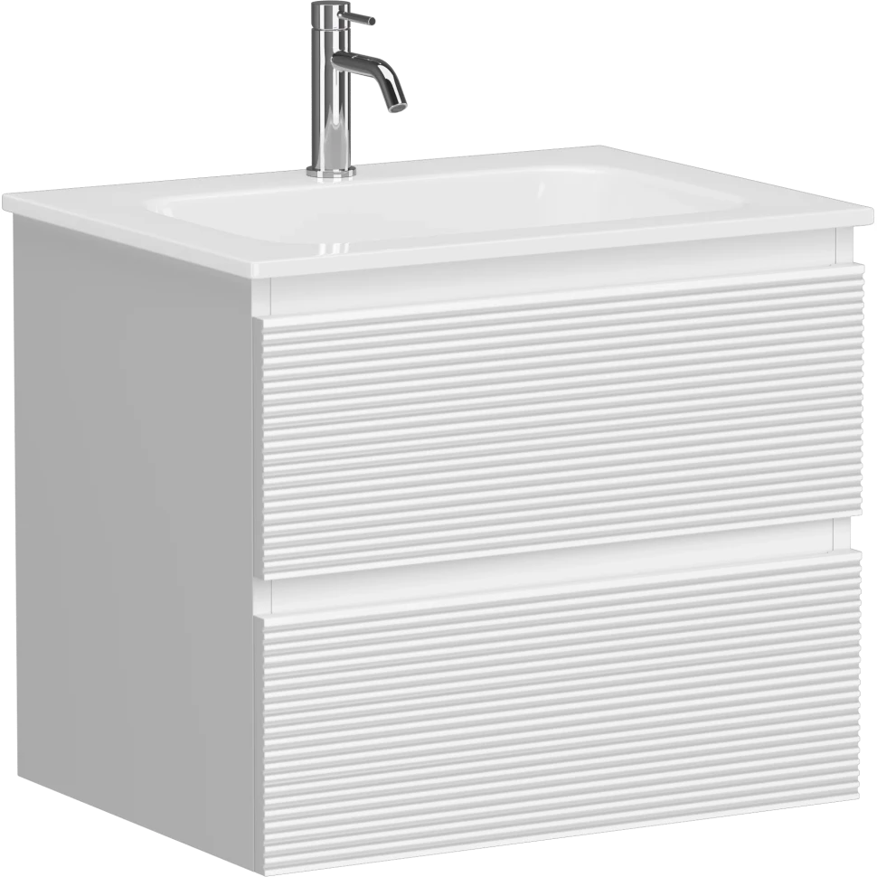 Тумба под раковину Sancos Folk FL60W 59 см (белый матовый) подвесная